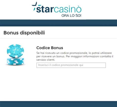 Codice Bonus StarCasino 